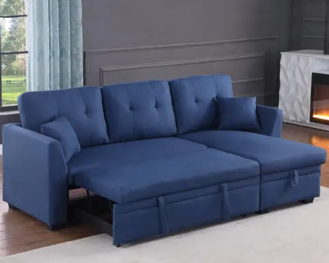 Loungesofa mit Schlaffunktion - 3-Sitzer, Stauraum